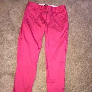 pink cropped dress pants